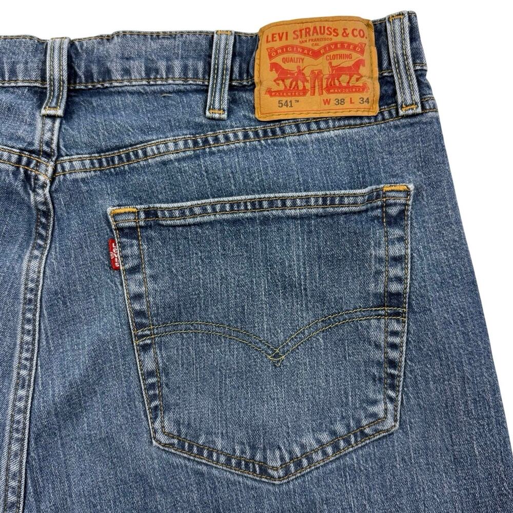 Levi's 541 Athletic Taper Fit Jeans Men's 38x34 Blue Medium Wash Denim